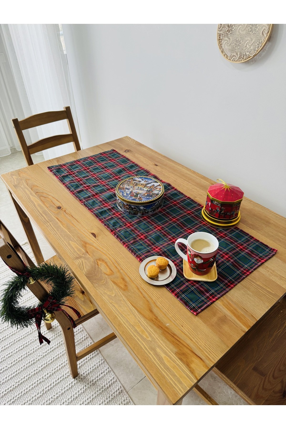 Yeşil Ekose / İskoç desen 40x100 Runner