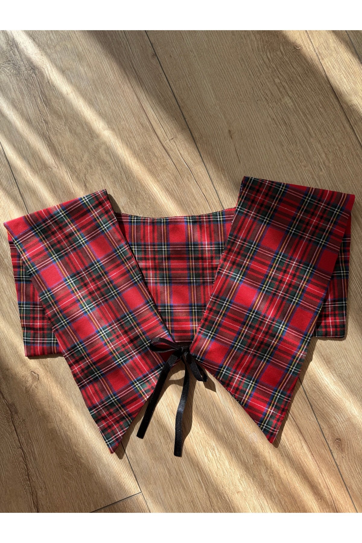 Ekose Desenli Yakalık - Görsel 4