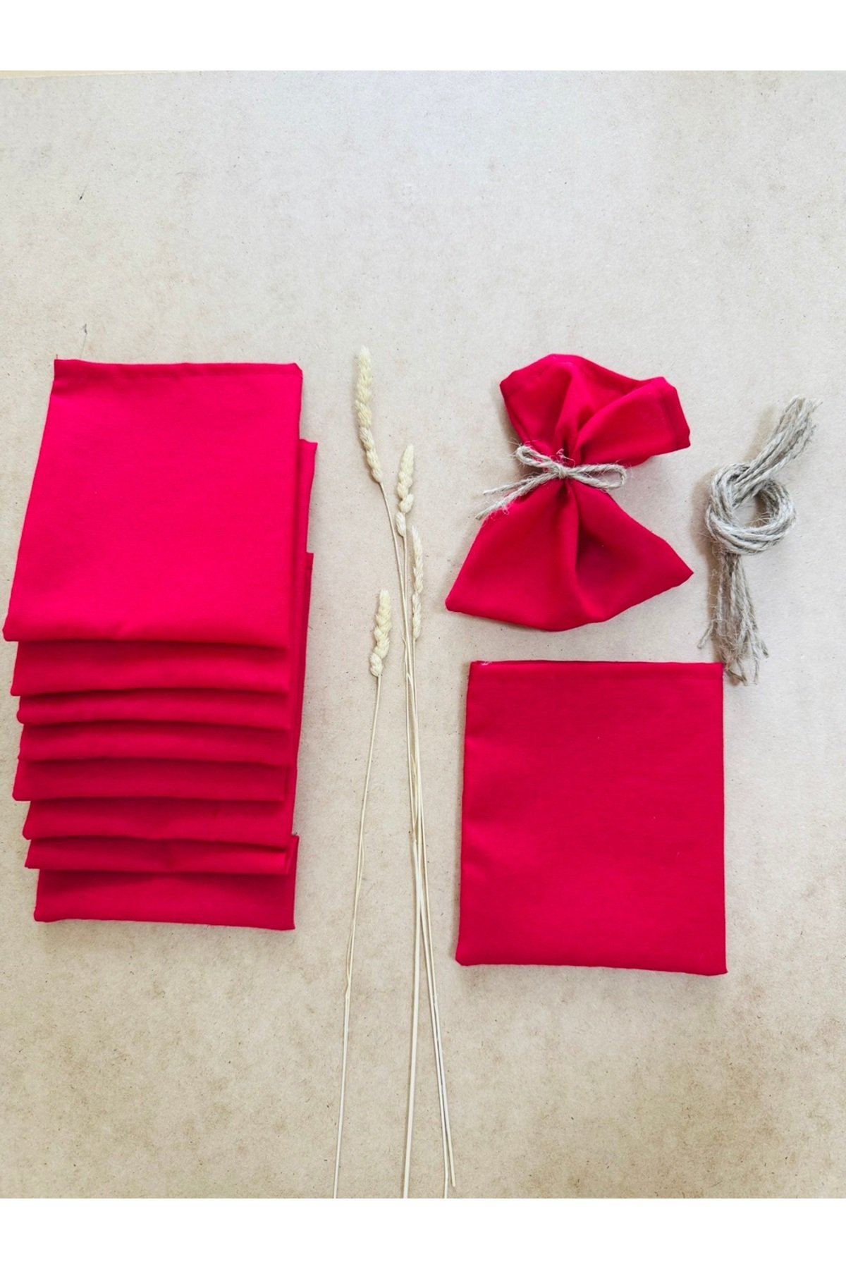 Kırmızı Kese 6lı 12x15cm / Bereket Kesesi - Görsel 4
